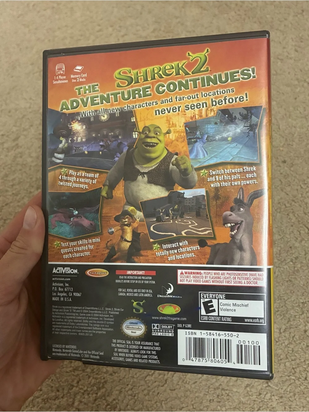 Shrek 2 Player's Choice Nintendo GameCube Video Game
